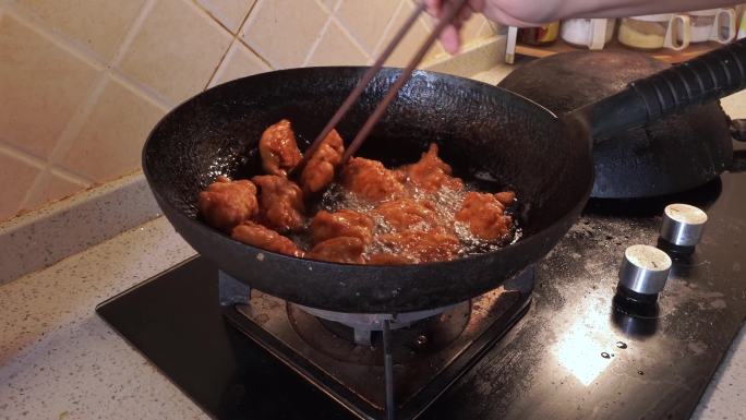 热油炸鸡块鸡米花 (4)