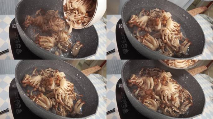 水煮蟹味菇炒蘑菇 (1)