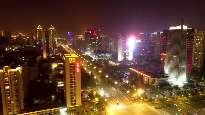 常州 武进市民广场夜景 凤凰谷 花园街