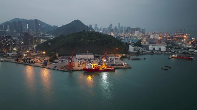 深圳市赤湾港集装箱国际码头航拍