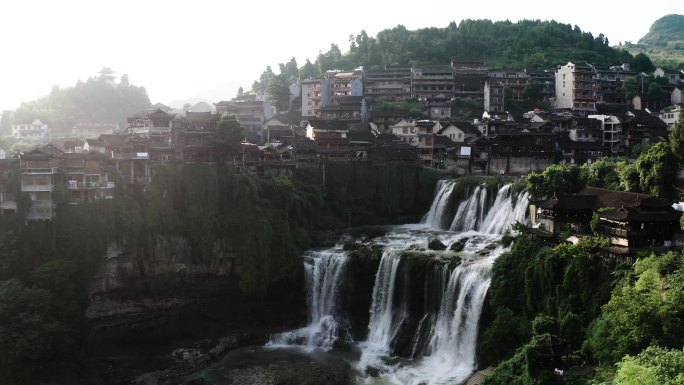 美丽芙蓉镇航拍