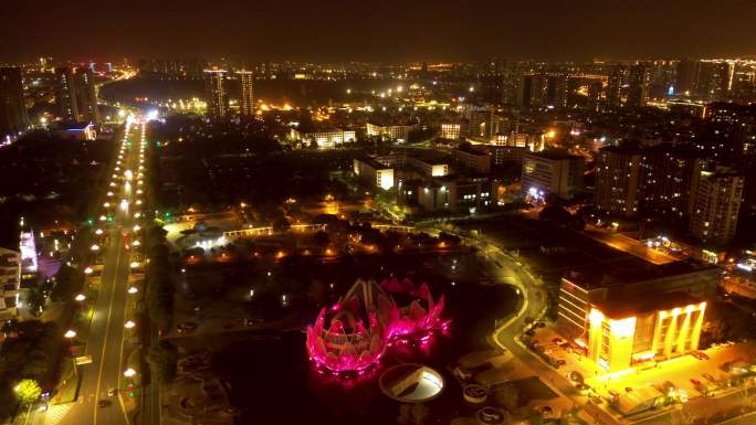 常州 武进市民广场夜景 凤凰谷 花园街