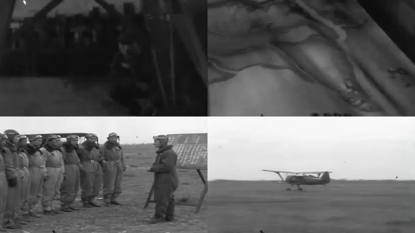 抗战时期的飞行员训练影像