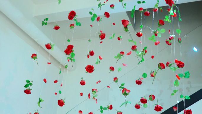 红色玫瑰花幕墙