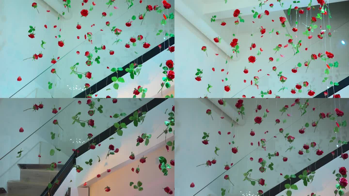 红色玫瑰花幕墙