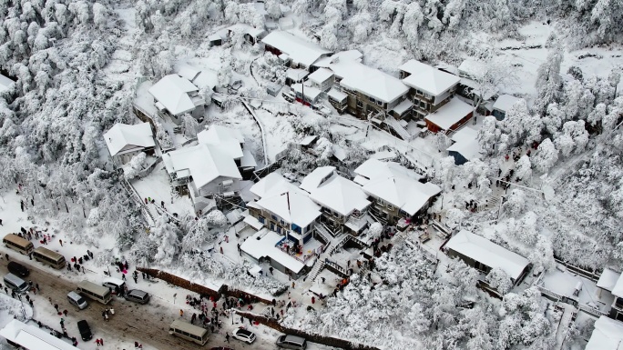 庐山雪景航拍