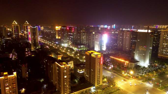 常州 武进市民广场夜景 凤凰谷 花园街