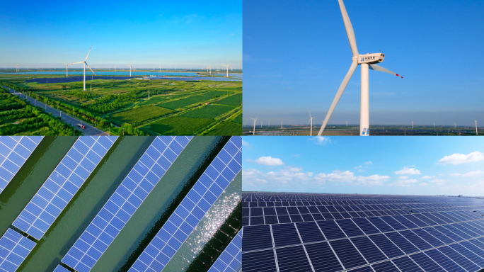 太阳能光伏发电风力发电清洁能源碳中和