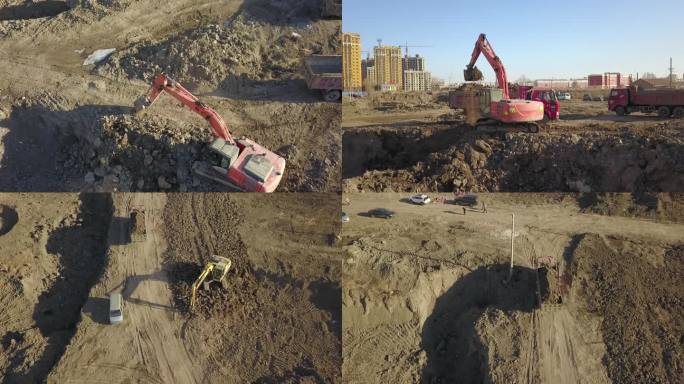 挖掘机挖土盖楼大全