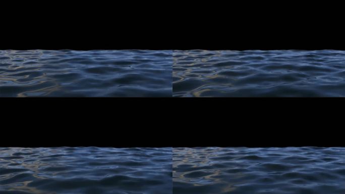 4K唯美水特效透明夜晚海浪海水波浪循环