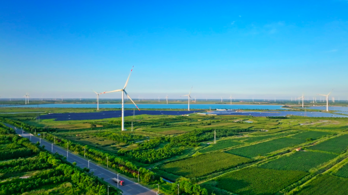 风力发电清洁能源碳达峰