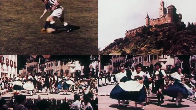 50年代德国足球比赛慕尼黑城镇居民
