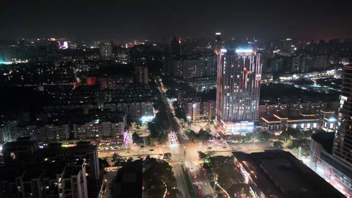 4k 航拍 江门市 夜景 大湾区 城市