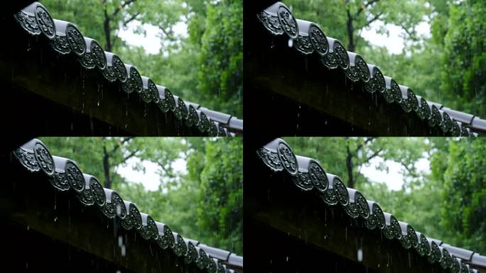 落雨的屋檐