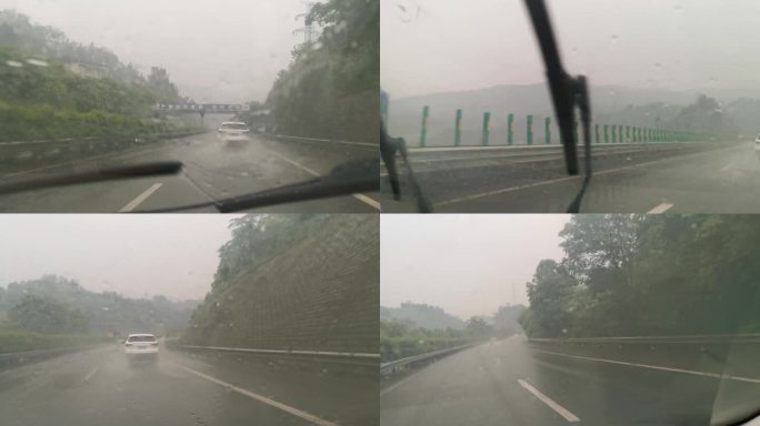 雨天 后视镜 下雨 雨水 反光镜