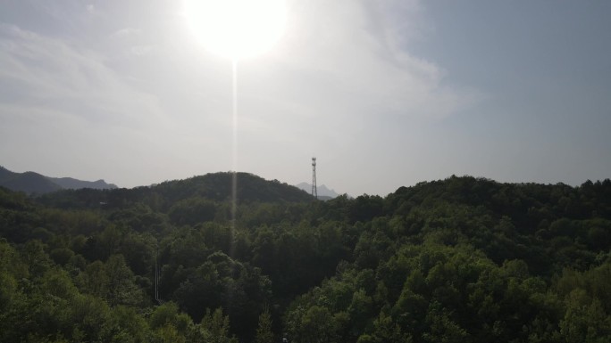 山林下降山顶发电塔信号塔