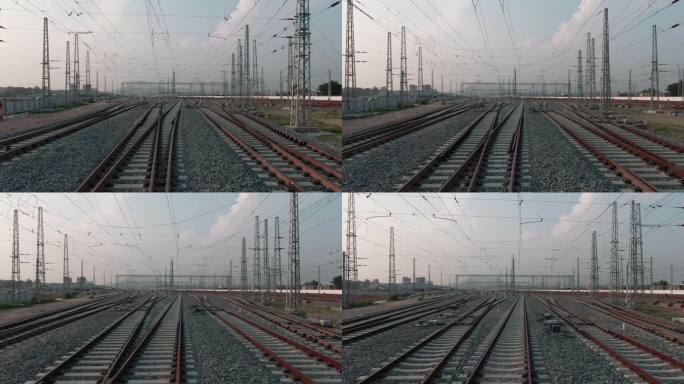 新建成的动车维修站轨道