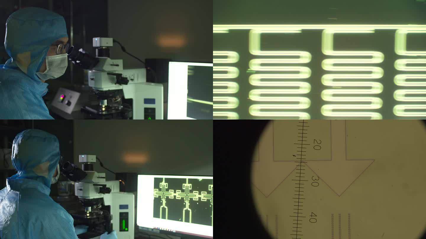 4k高科技显微镜下 电子元器件 精密仪器