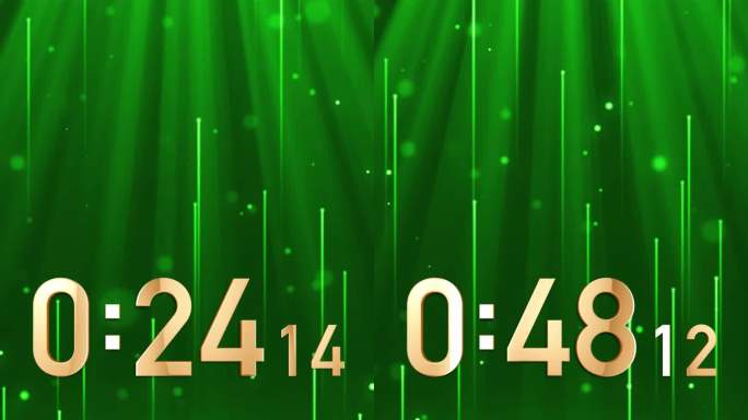 高端绿色2分钟液晶正数顺数计毫秒竖屏