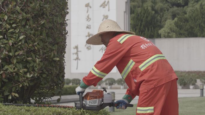 清洁工 环卫工人 城市绿化