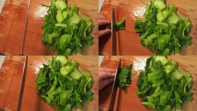 小白菜出锅切段 (4)