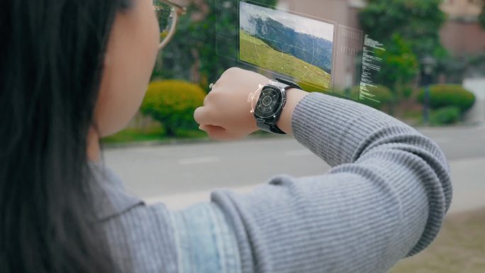 全息智能手表hud投影科技手表