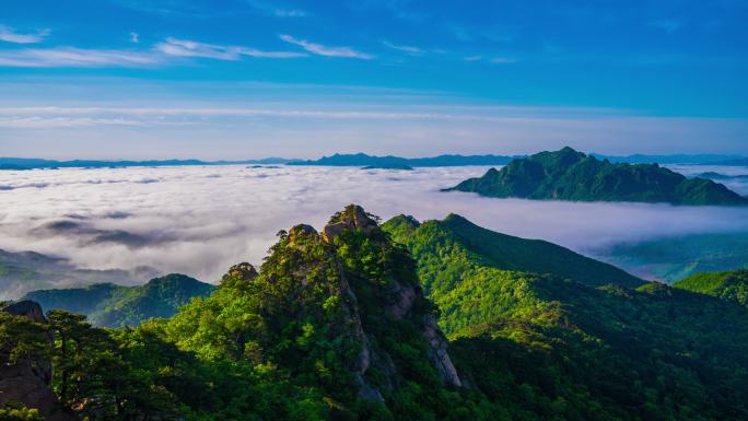 辽宁鞍山千山云海延时4k云海千山风景