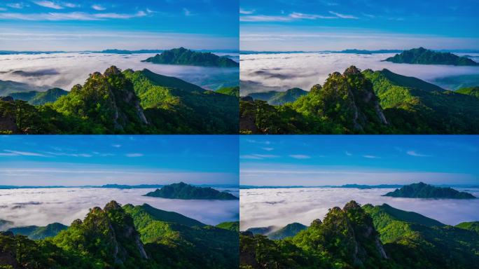 辽宁鞍山千山云海延时4k云海千山风景