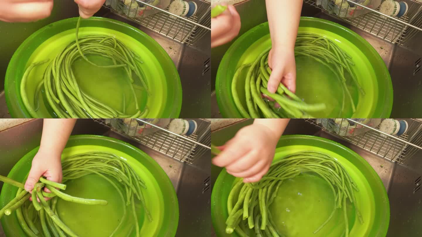 洗豇豆浸泡豇豆 (3)