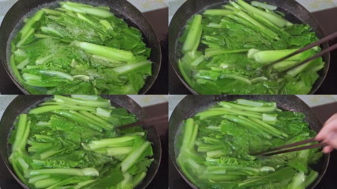 小白菜焯水做饭 (1)