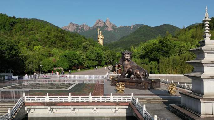 四大佛教名山九华山航拍