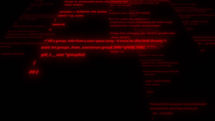 【AE模板】红色 科技 电脑 代码