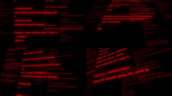 【AE模板】红色 科技 电脑 代码