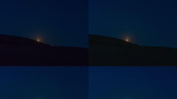 沙漠月亮升起