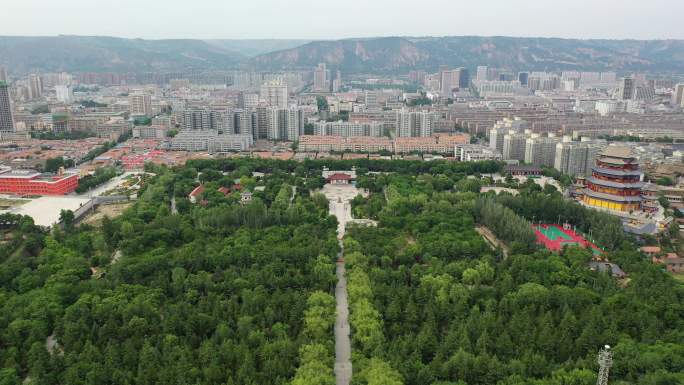 古建筑平凉园通寺塔南山公园