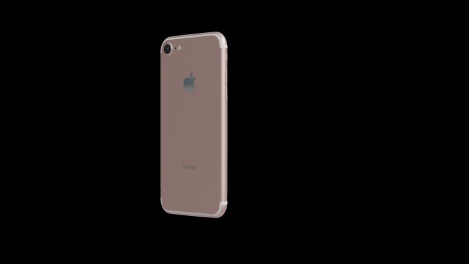 苹果iPhone 7玫瑰金手机透明背景