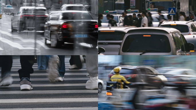 慢门 人流 脚步 街景 视频 素材