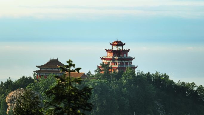 常德太阳山航拍云海