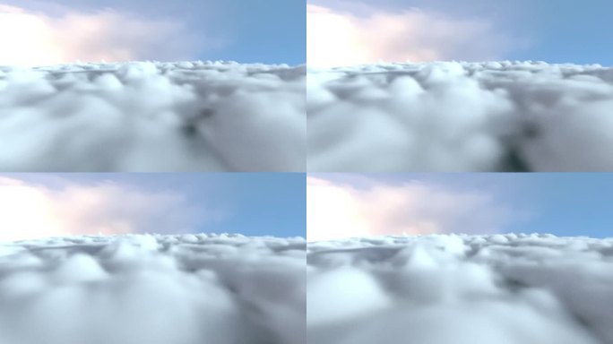 唯美白云云层穿梭蓝天白云云海