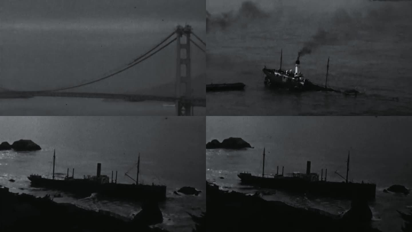 30年代40年代金门大桥搁浅船只