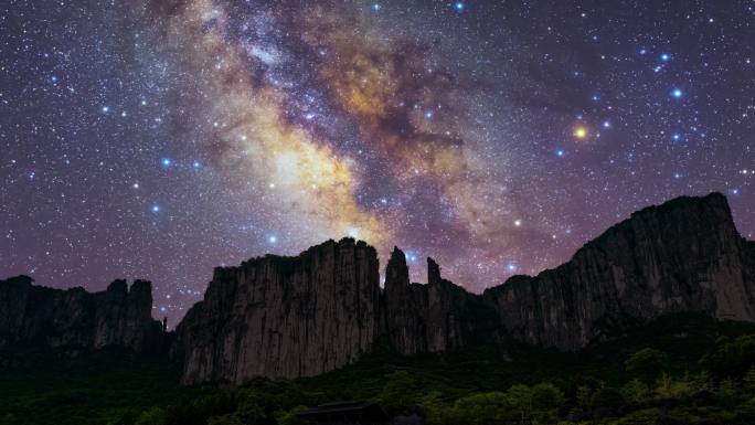 恩施大峡谷星空延时背景