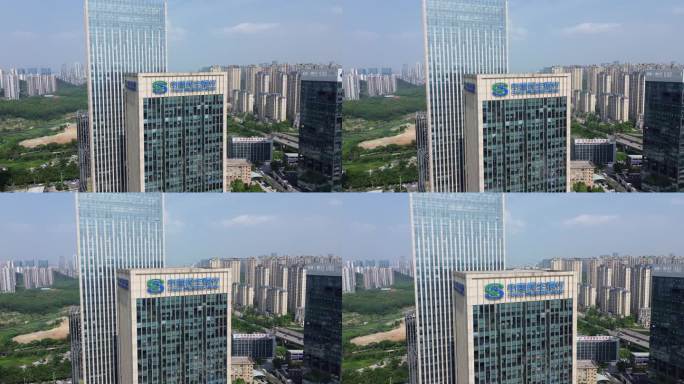 4K航拍中国民生银行总部大楼