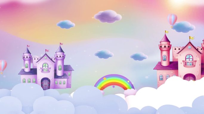 16 卡通彩虹城堡