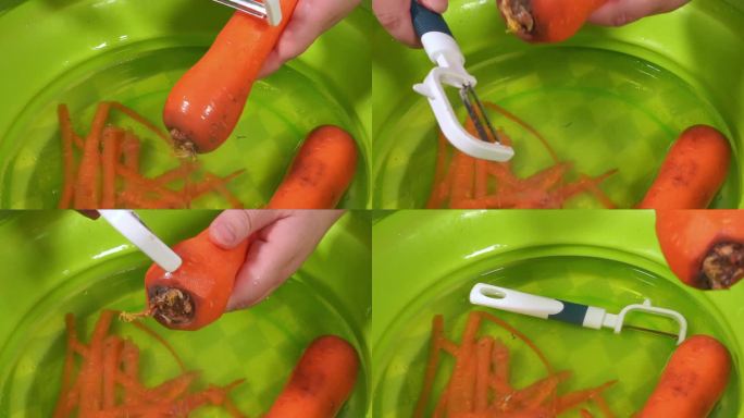 削皮刀给胡萝卜去皮 (2)