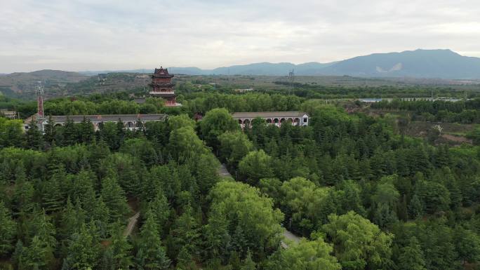 古建筑平凉园通寺塔南山公园