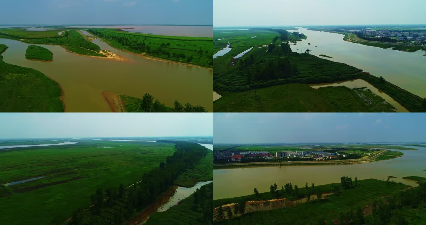 江西鄱阳湖朱港河航拍