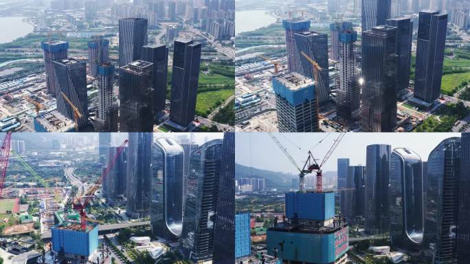 深圳前海CBD已初具规模但许多大楼在修建
