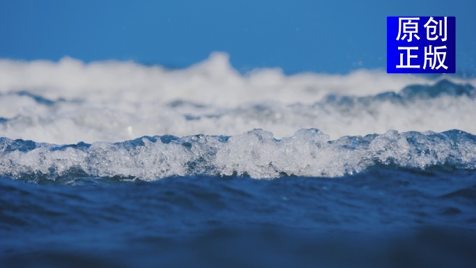 蓝色海浪水花海洋大海海水海滩