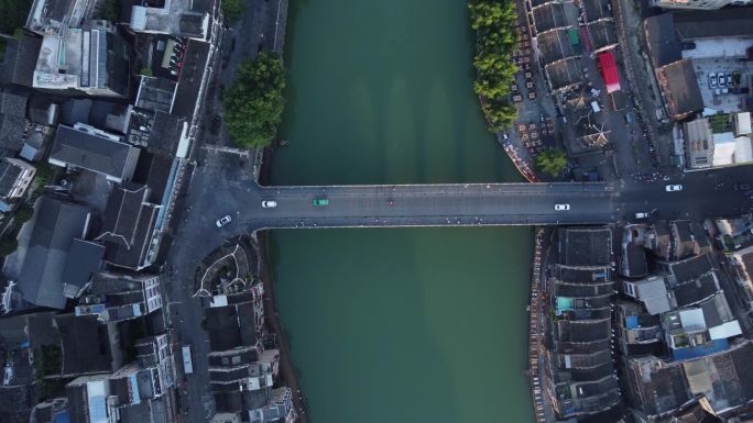 h贵州镇远跨河大桥俯视航拍
