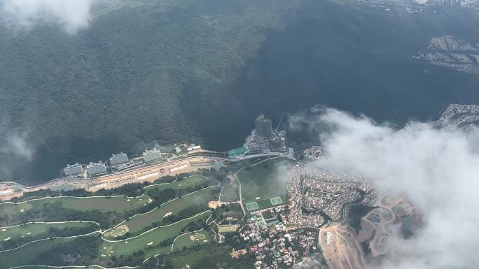 城市 云层 海南 俯瞰